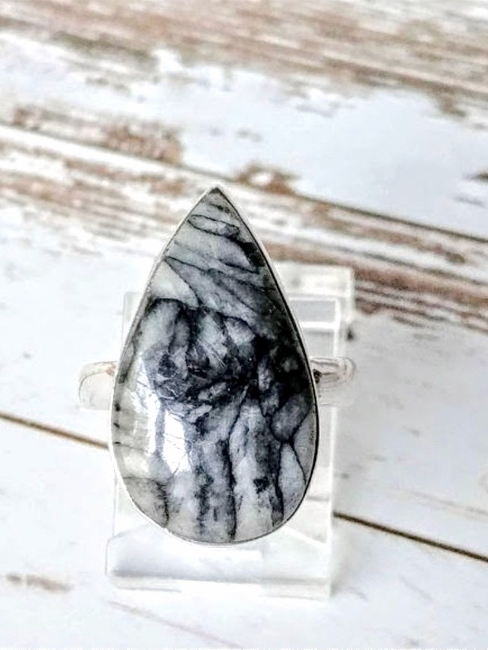 Austrian Pinolith Sterling Ring